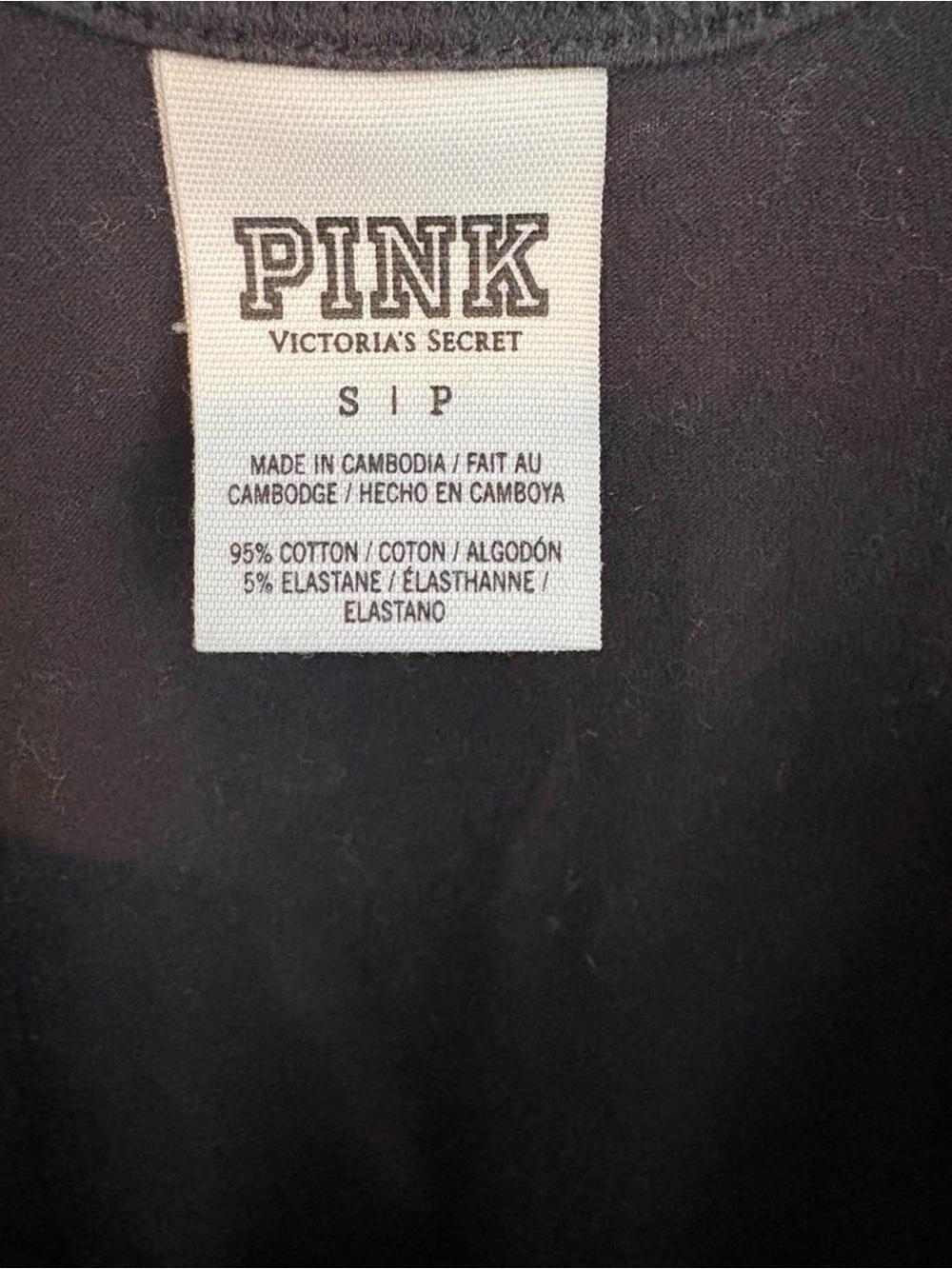 Victoria's Secret PINK Black Ribbed Scoop Neck Bodycon Tank Mini Dress Size S - Picture 2 of 4